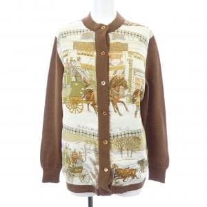 【ヴィンテージ】エルメス HERMES THE BULL&MOUTH REGENT'S CIRCUS PICADIL ツイルレーヌ. カーディガン