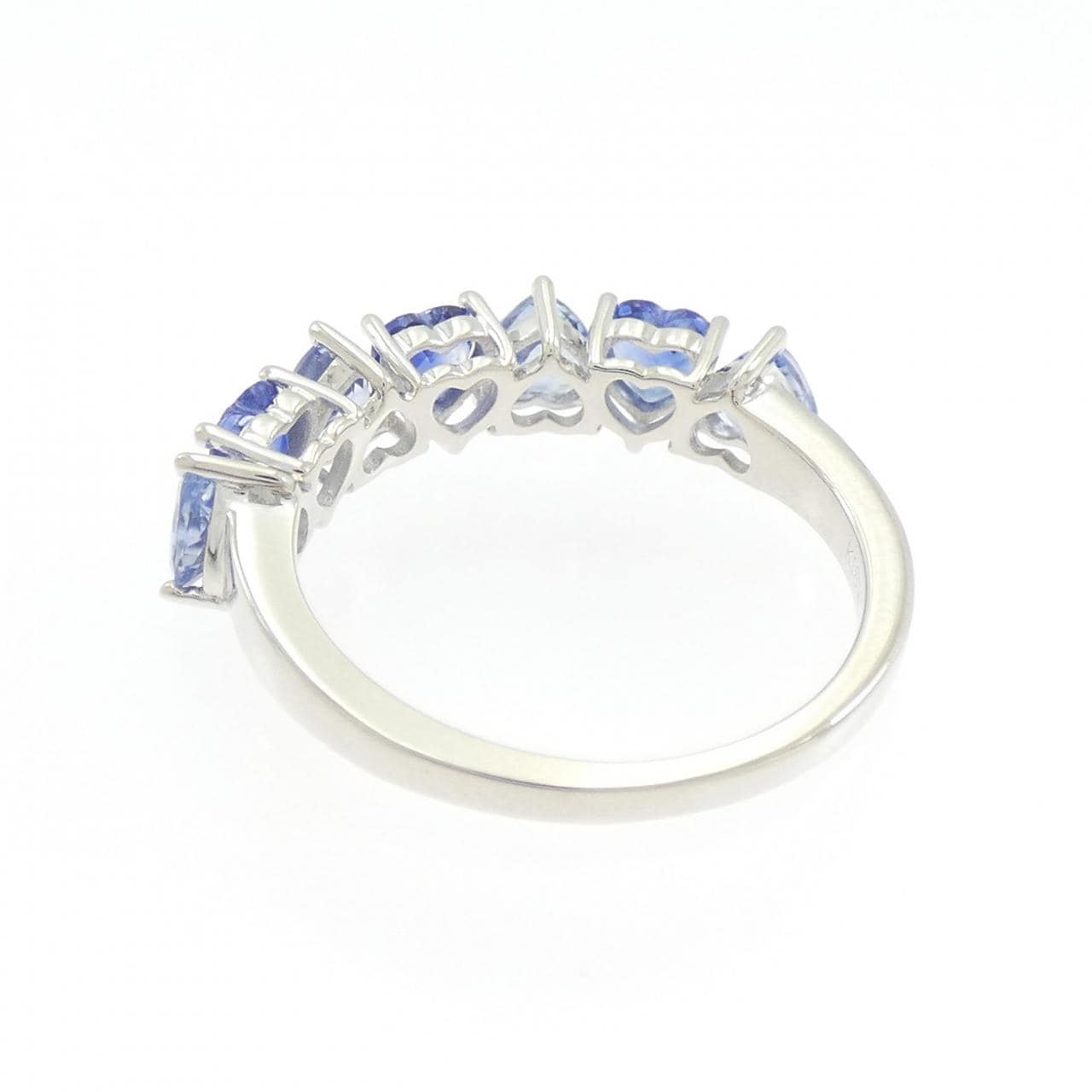K18WG ハート サファイヤ リング 1.72CT