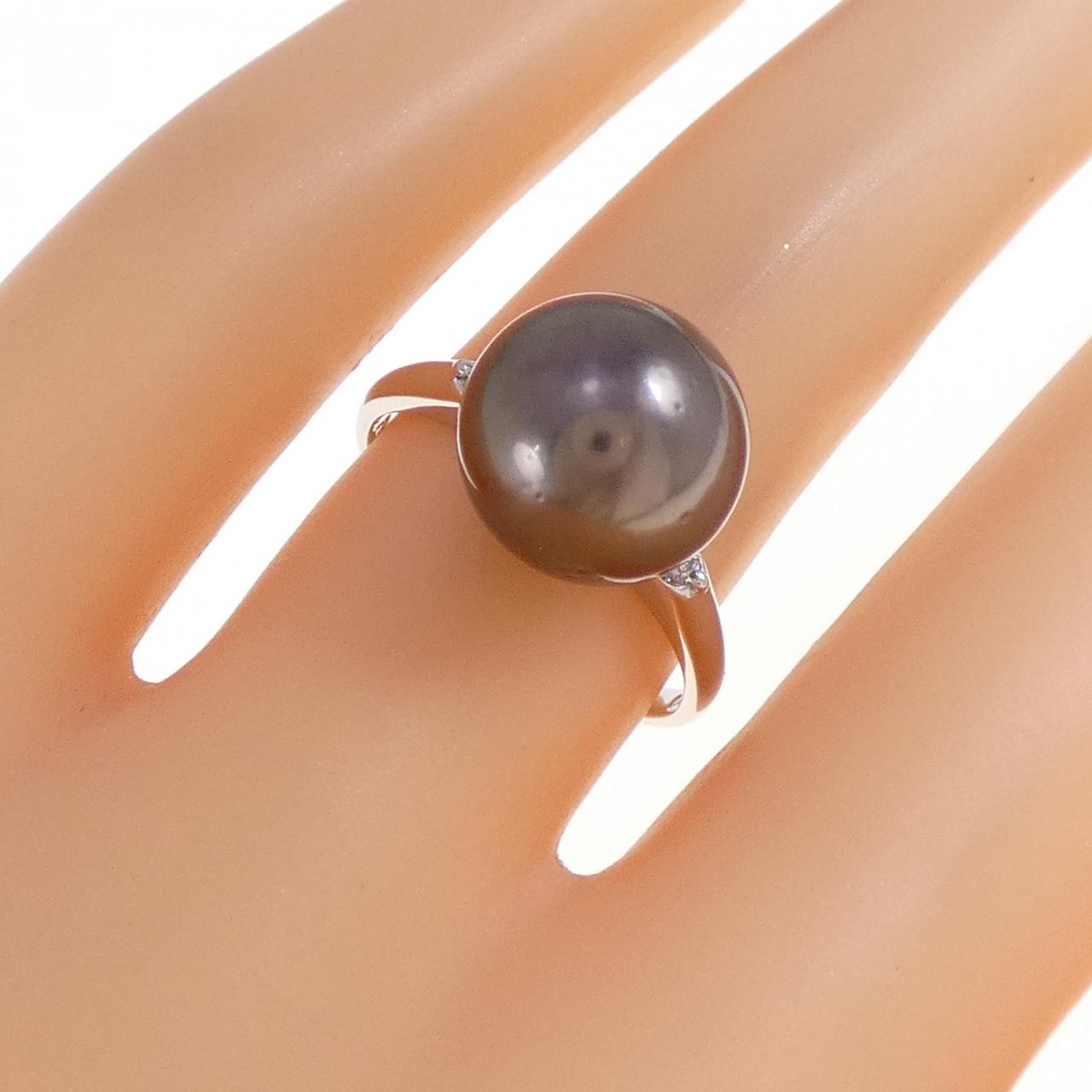 PT900 Black Pearl Ring 10.4mm