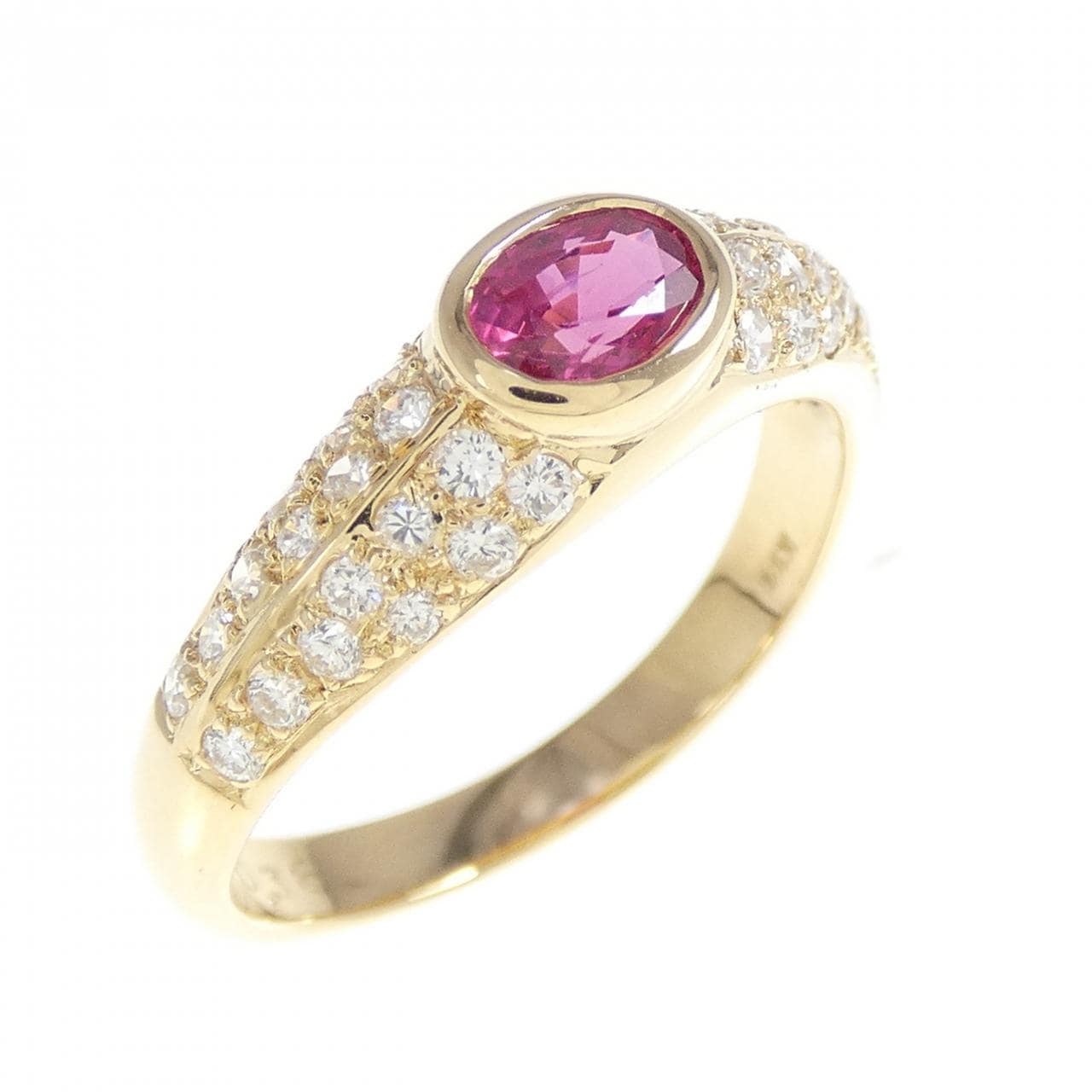 K18YG ルビー リング 0.53CT