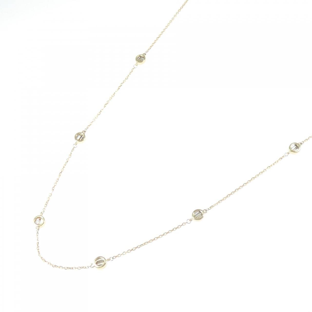 K18YG ダイヤモンド ネックレス 0.22CT