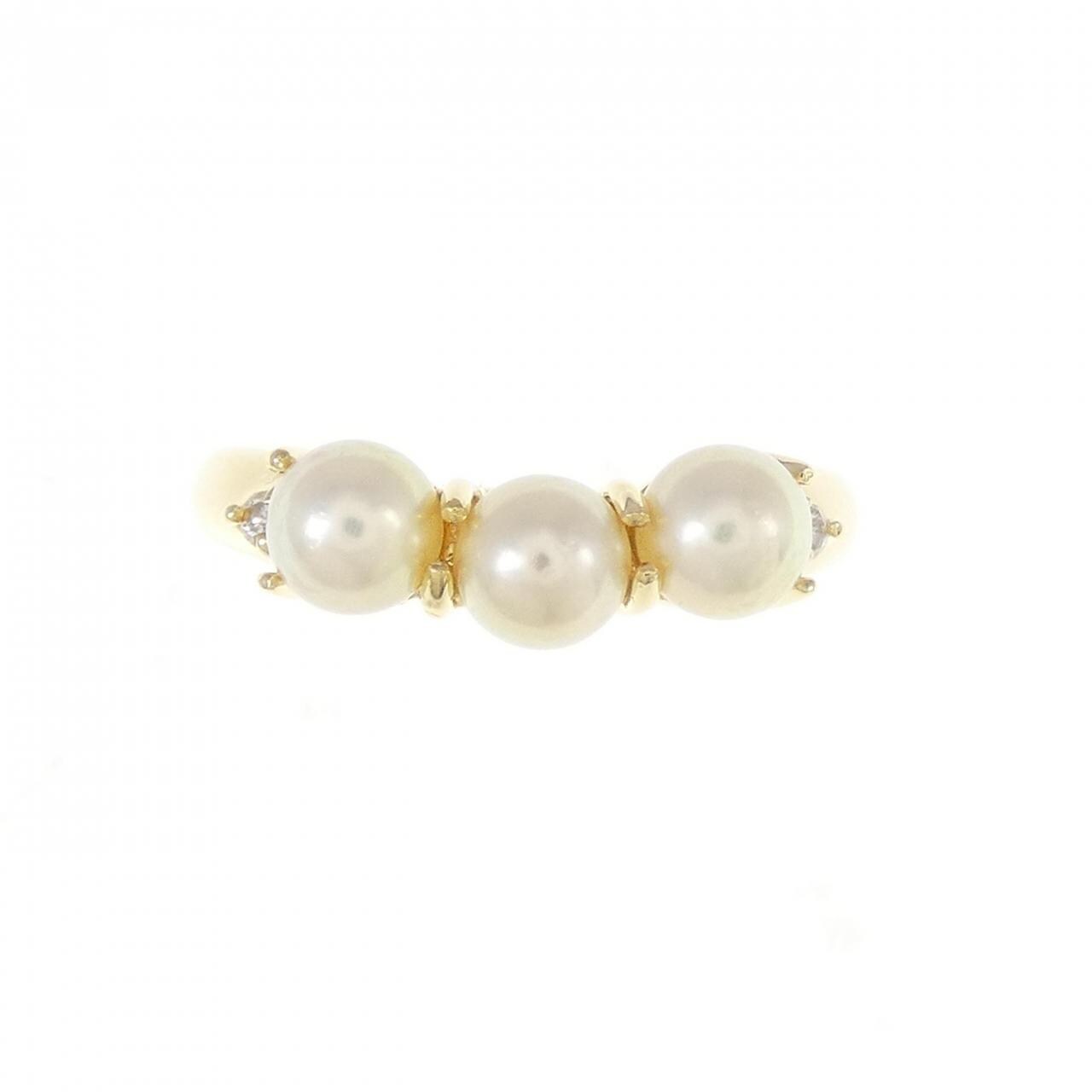 K18YG Akoya pearl ring