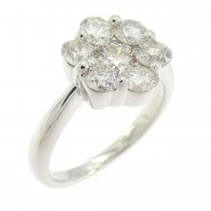 PT900 フラワー ダイヤモンド リング 1.50CT
