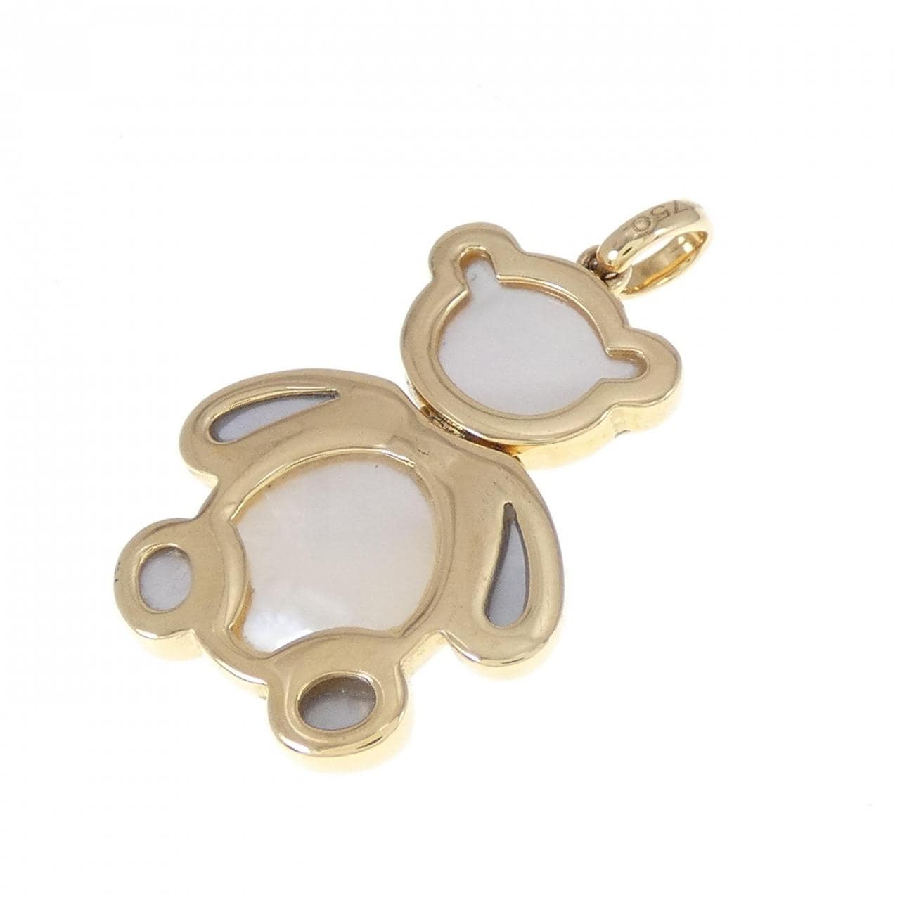 [BRAND NEW] 750YG Panda Mother of Pearl Pendant