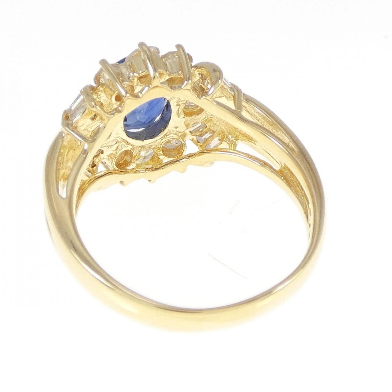 K18YG Sapphire Ring 1.36CT