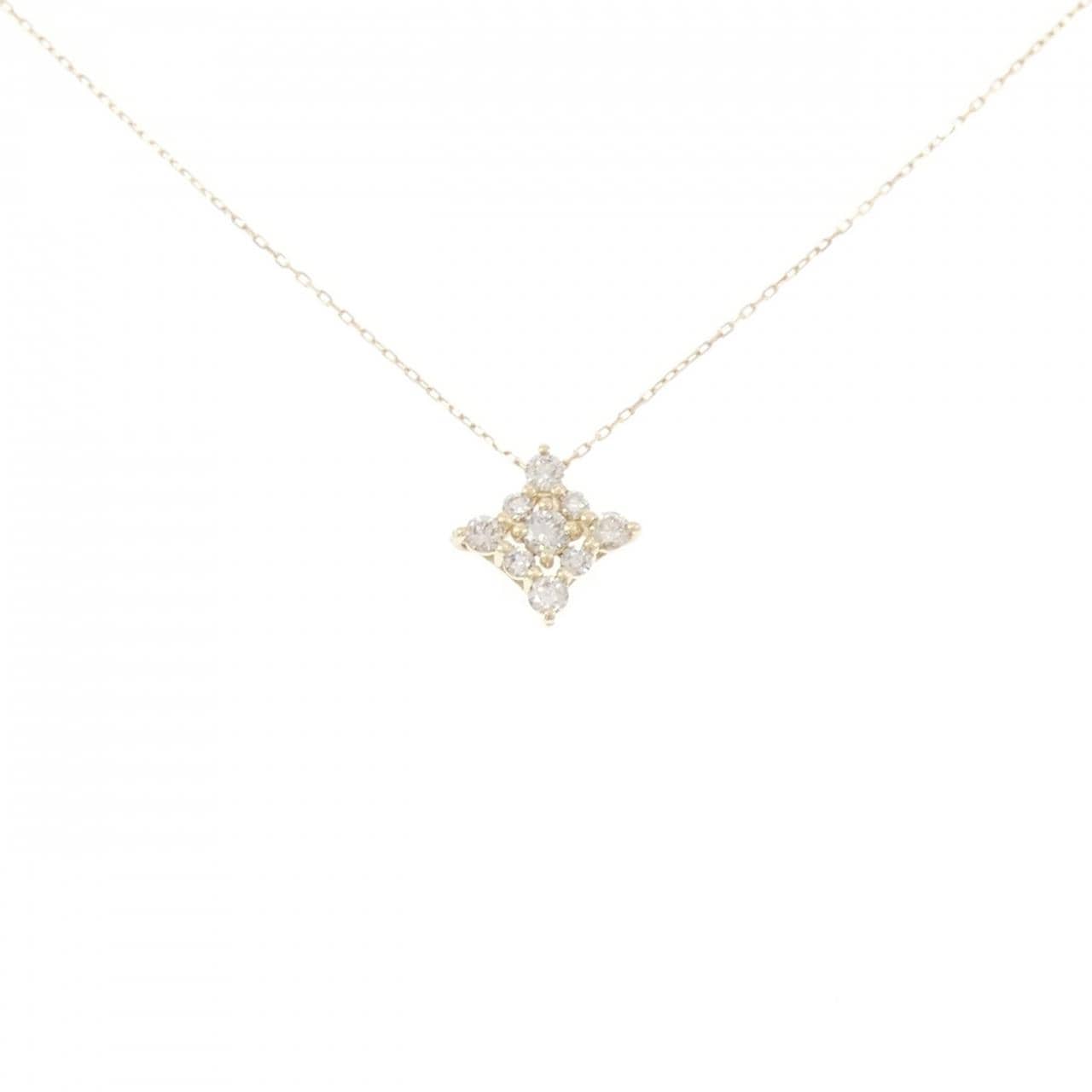 【新品】K10YG ダイヤモンド ネックレス 0.20CT