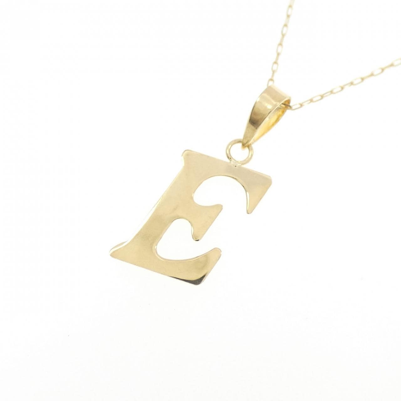 【新品】K18YG イニシャルE ネックレス
