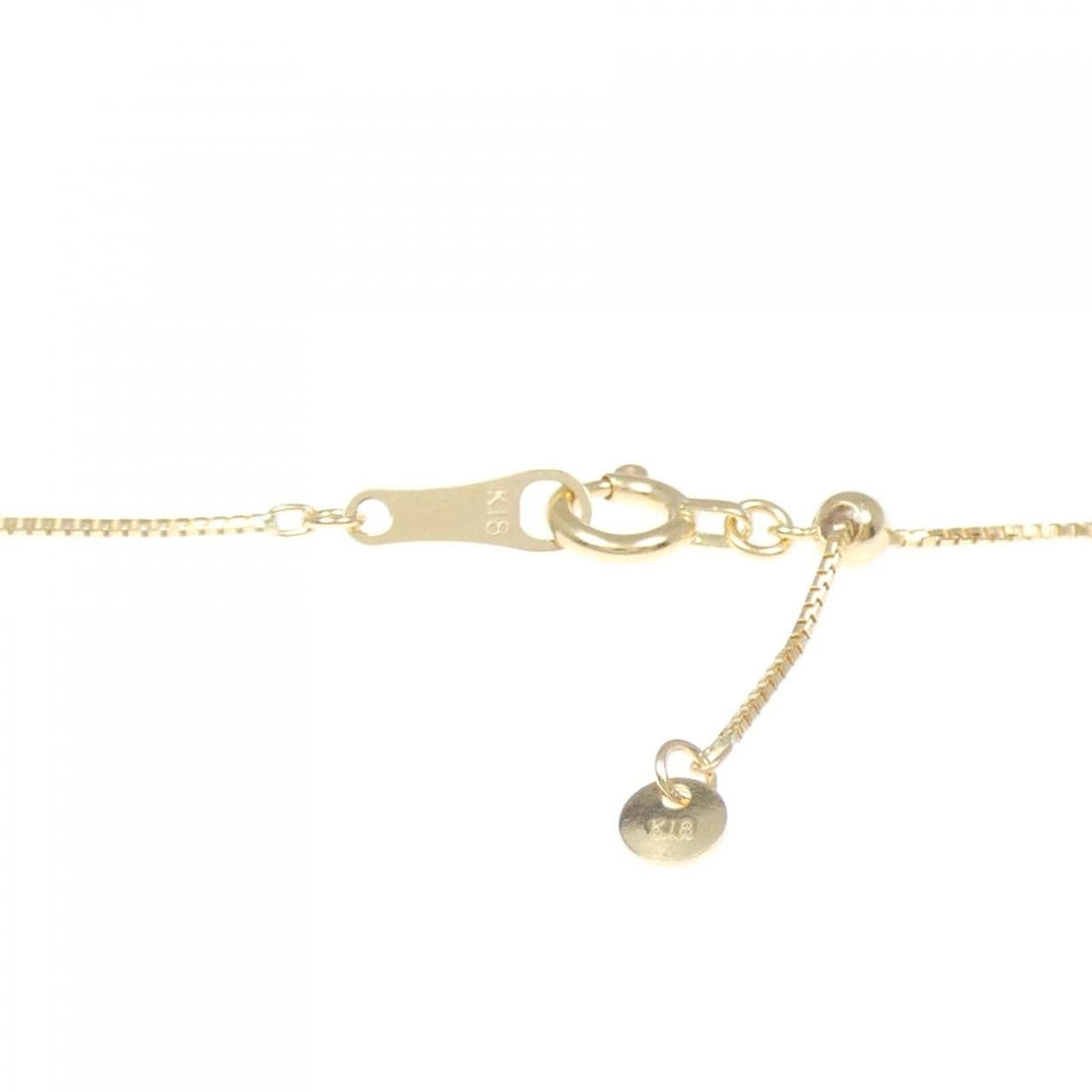 K18YG スター×ムーン ダイヤモンド ネックレス 0.25CT