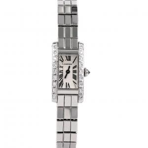 カルティエ タンクアロンジェラニエールSM WG/D WJ2003W3 WG クォーツ