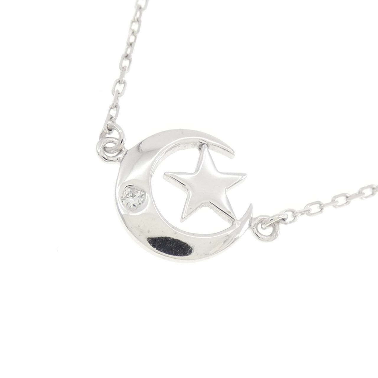 マリハ スター×ムーン ダイヤモンド ネックレス 0.02CT
