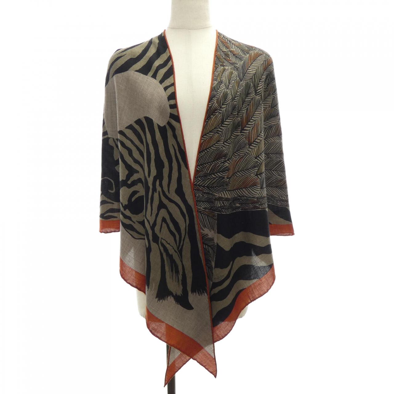 エルメス HERMES ZEBRA PEGASUS H363790S トライアングルジェアン ショール