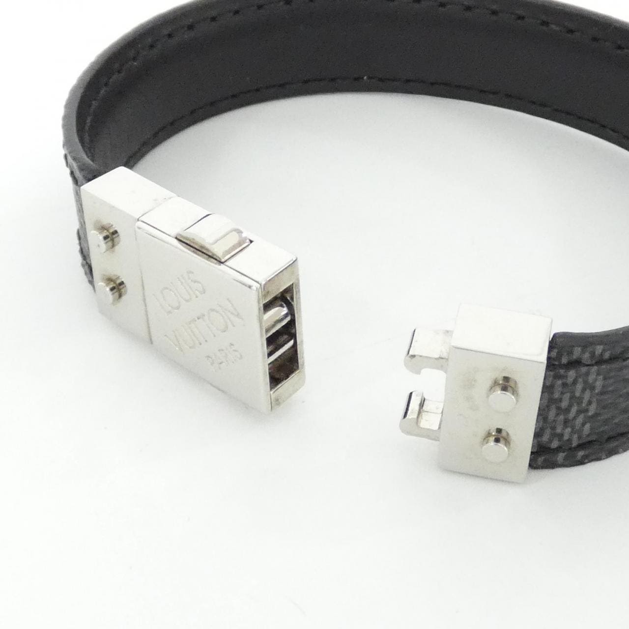 ルイヴィトン ダミエ グラフィット ブラスレ チェックイット 19cm M6606E ブレスレット