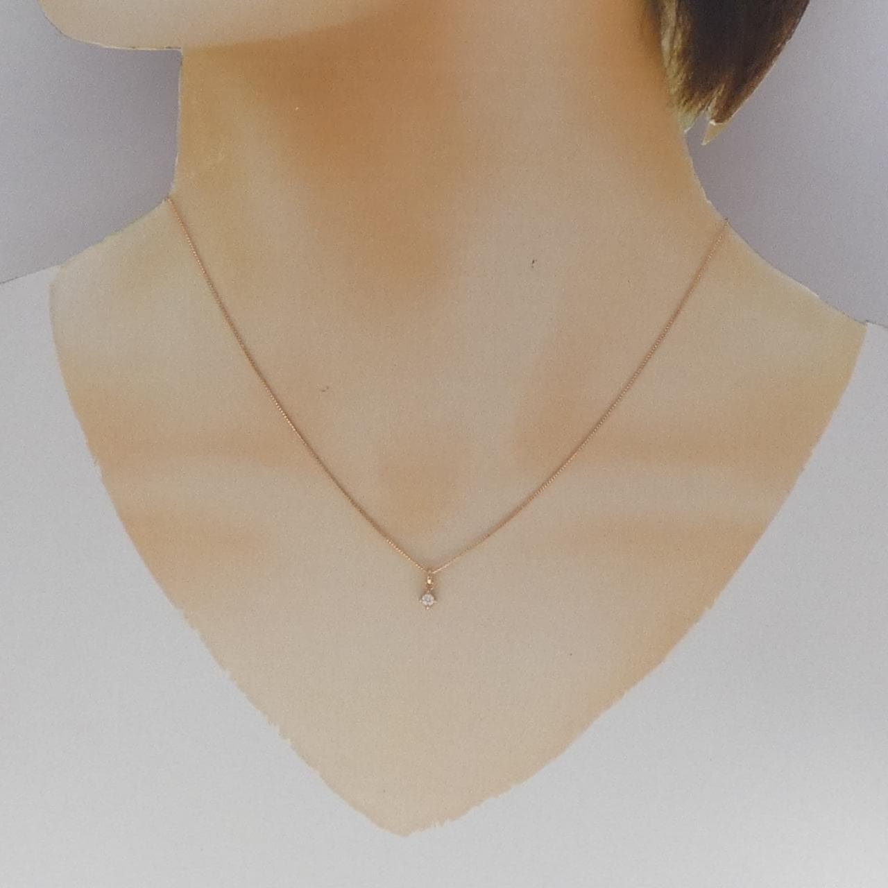 アガット ダイヤモンド ネックレス 0.05CT