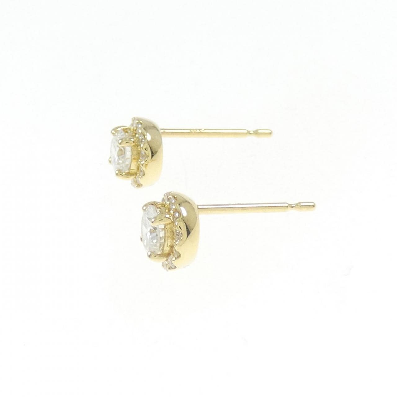 [Remake] K18YG/ST Diamond Earrings 0.243CT 0.244CT H SI1 Good