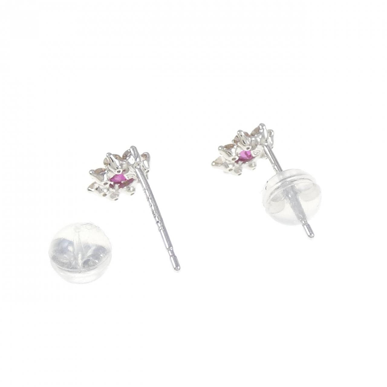[新品] PT900 紅寶石耳環 0.16CT