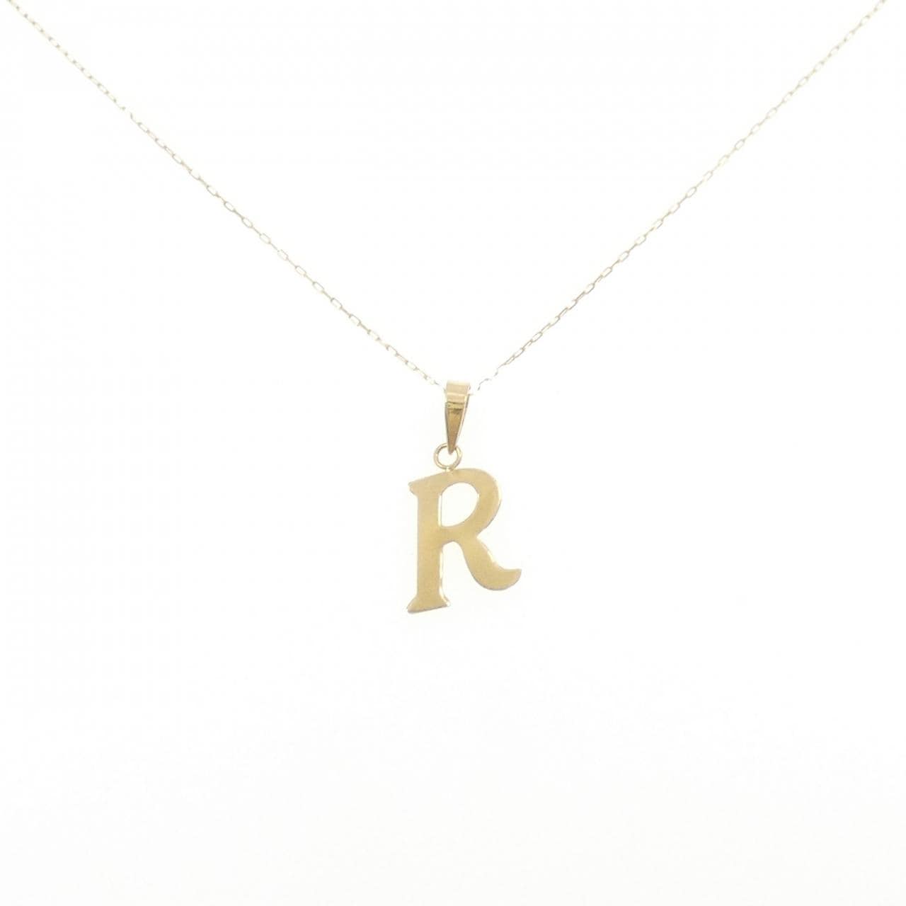 【新品】K18YG イニシャルR ネックレス