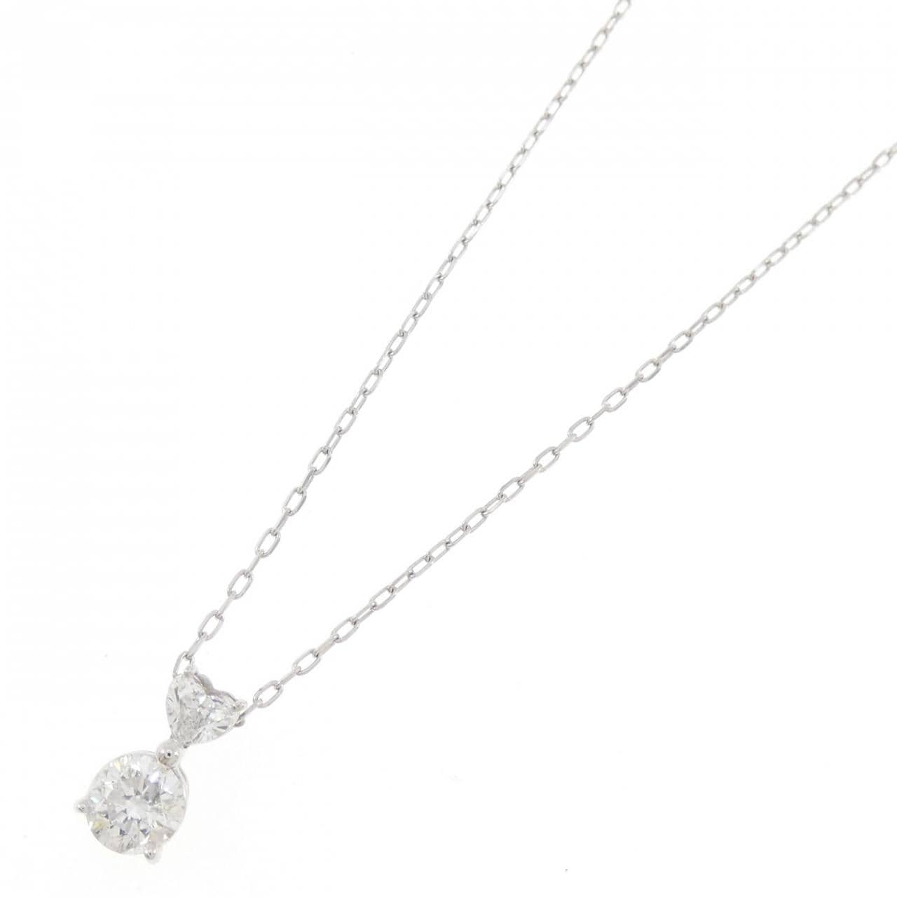 PT900/PT850 ハート ダイヤモンド ネックレス 0.50CT
