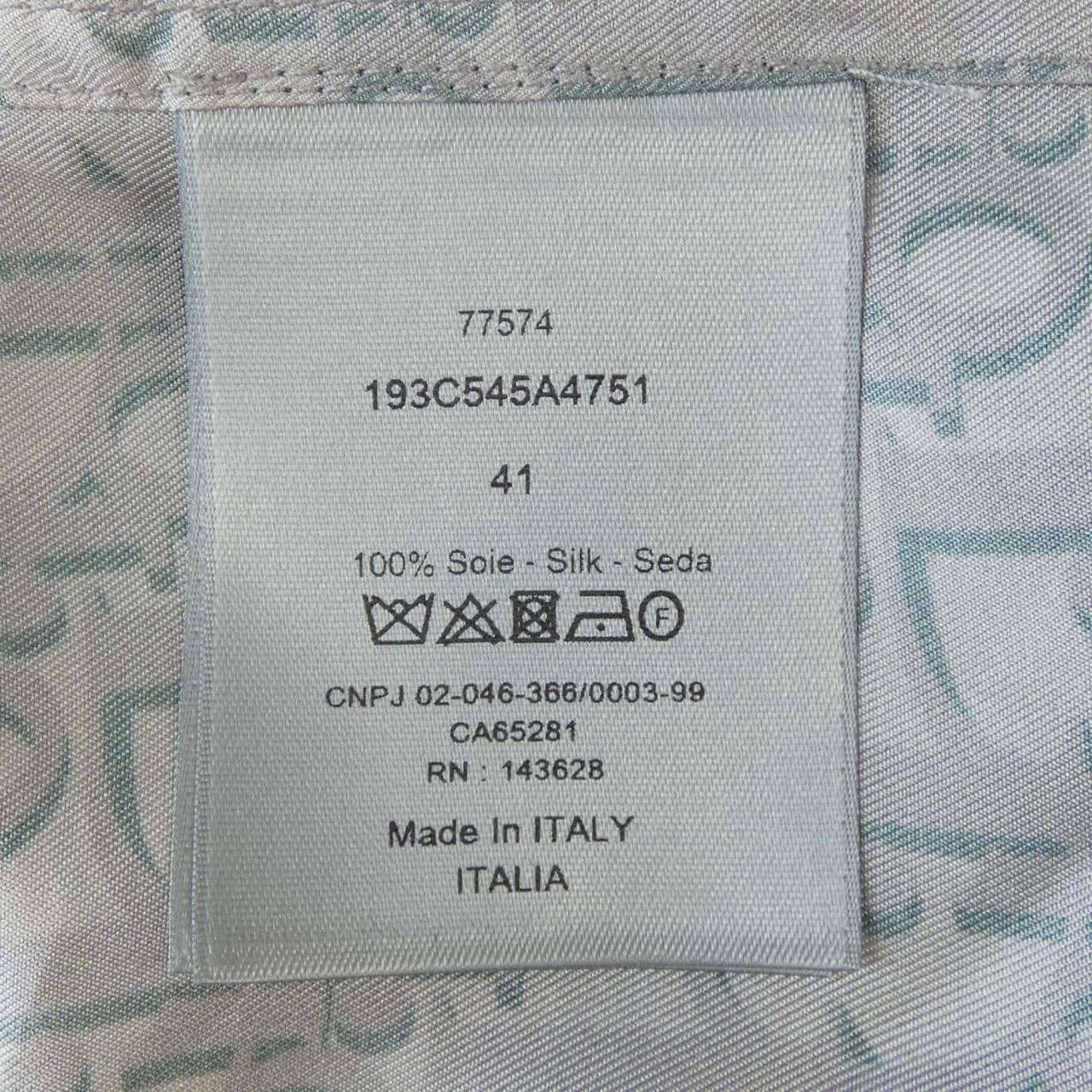 ディオール DIOR ディオールオブリークオーガニックシルクツイル　OBLIQUE 193C545A4751 S／Sシャツ