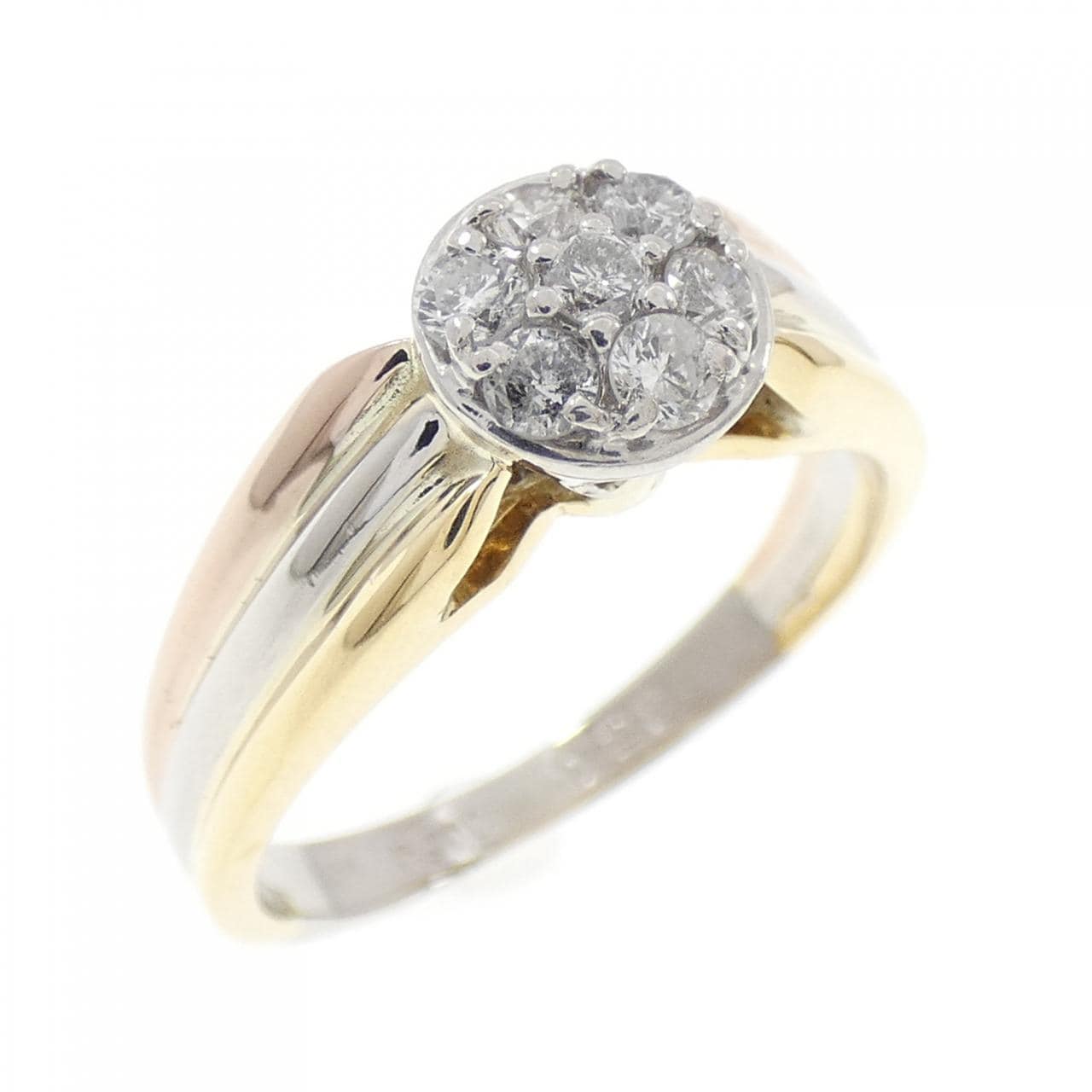 PT900/K18YG/K18PG ダイヤモンド リング 0.28CT