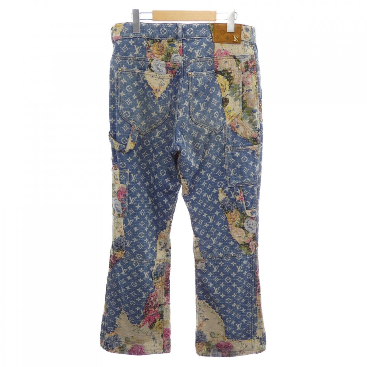 ルイヴィトン LOUIS VUITTON デストロイドカーペンターベルボトムデニム HND90WJF0 ジーンズ