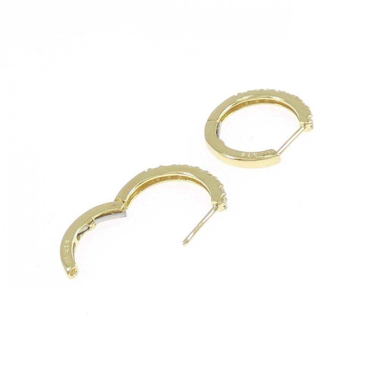K18YG ダイヤモンド フープ ピアス 0.30CT