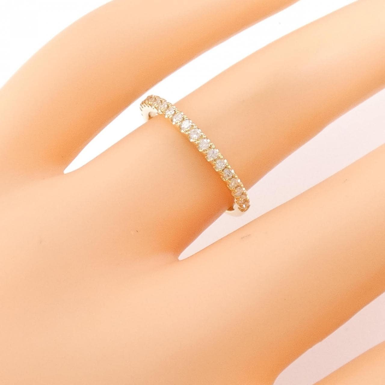 [Remake] K18YG Half Eternity Diamond Ring 0.20CT