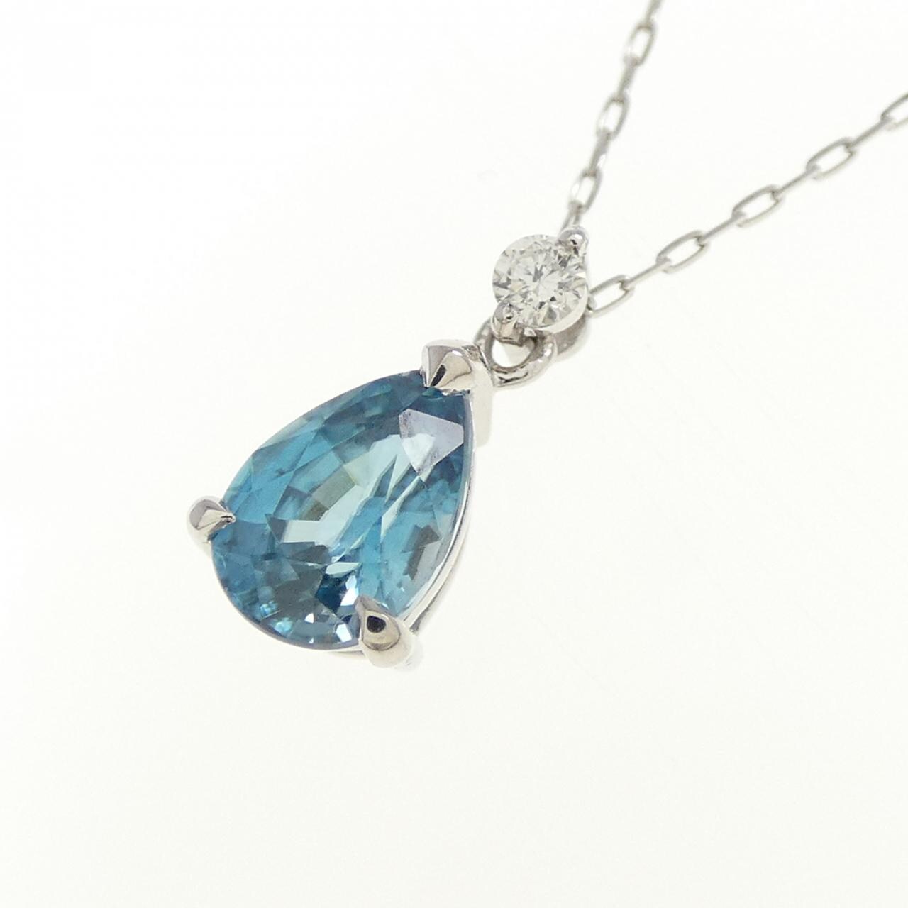 PT900 ジルコン ネックレス 0.92CT