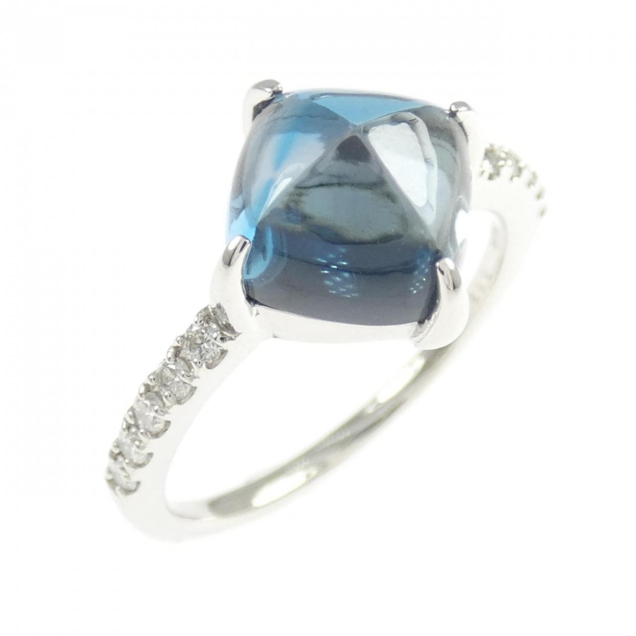 PT950 ブルートパーズ リング 3.53CT