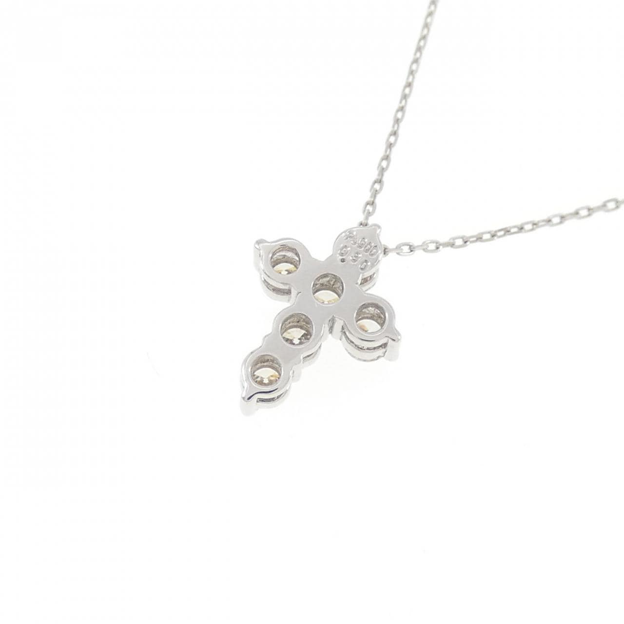 PT900/PT850 クロス ダイヤモンド ネックレス 0.30CT