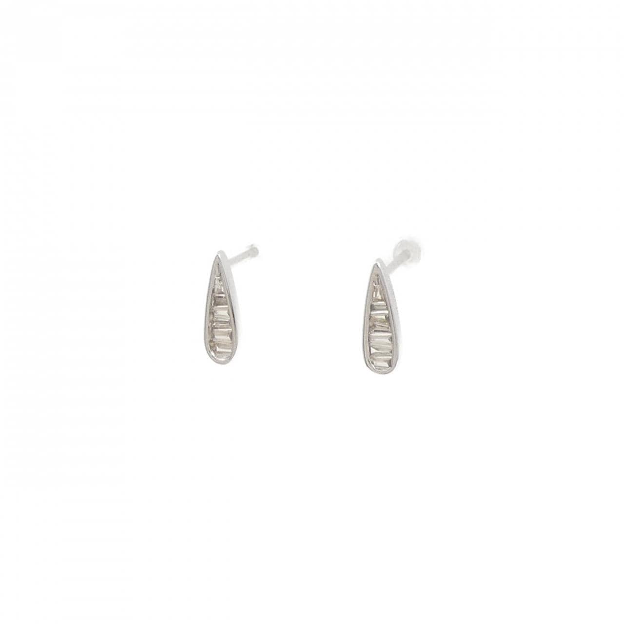 K18WG ダイヤモンド ピアス 0.14CT