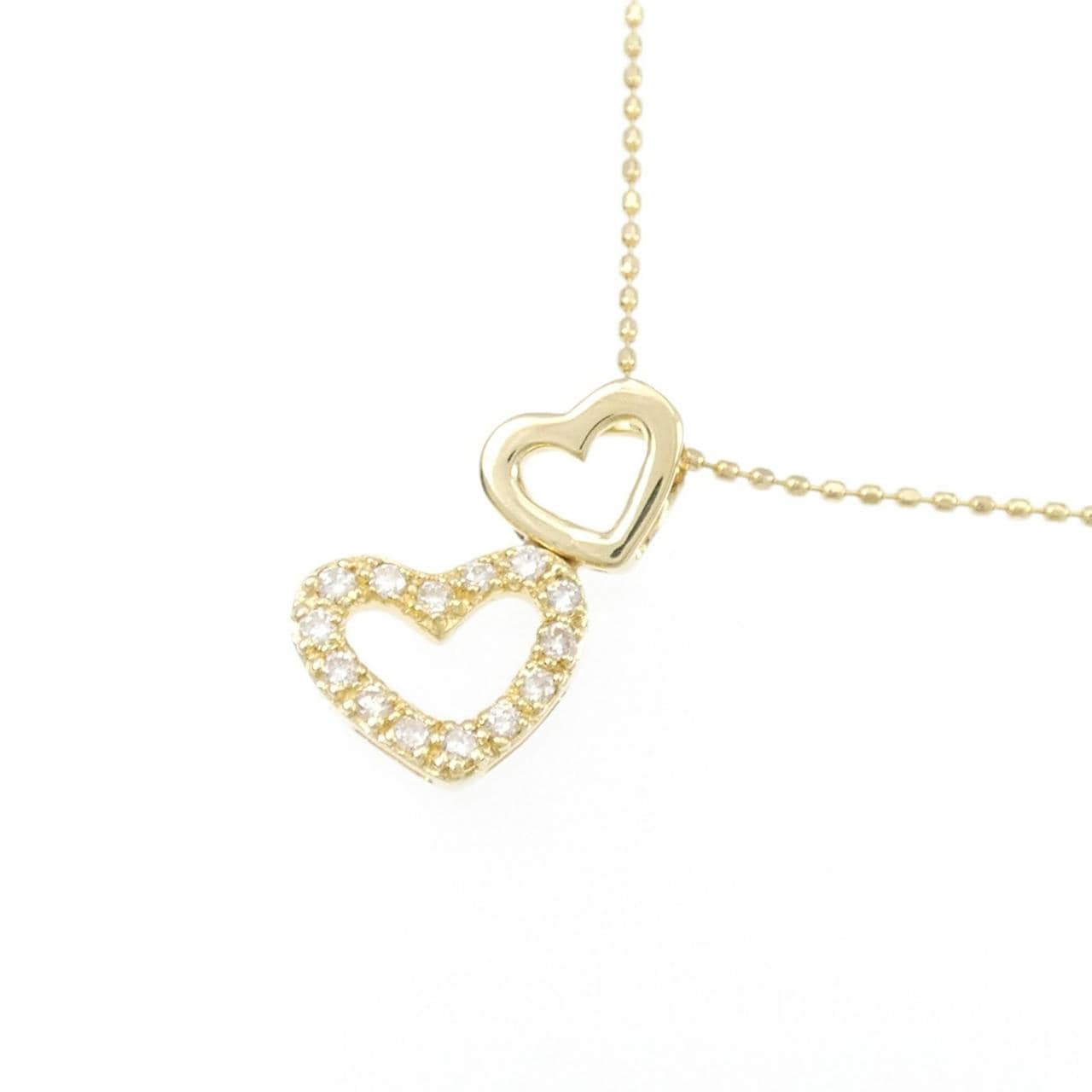 K18YG heart Diamond necklace 0.12CT