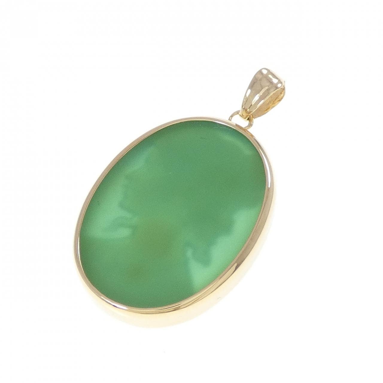 K18YG メノウカメオ ペンダント