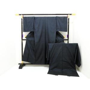 【未使用品】男物【横双大島紬】きもの・羽織　２点セット
