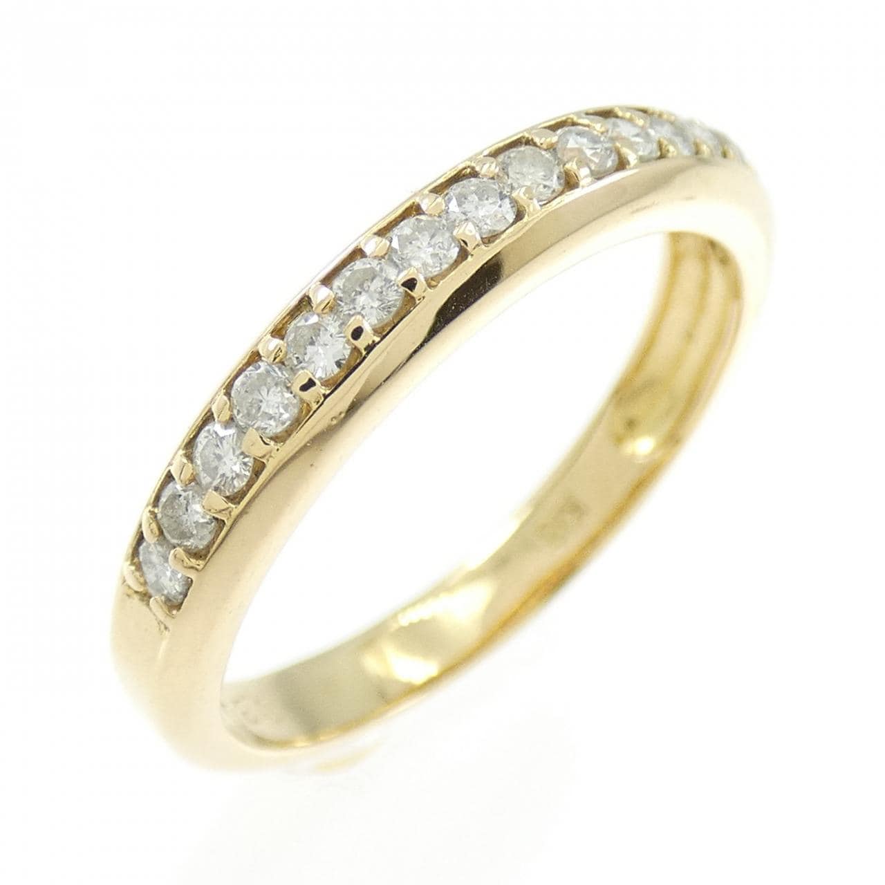 K18YG ハーフエタニティ ダイヤモンド リング 0.30CT