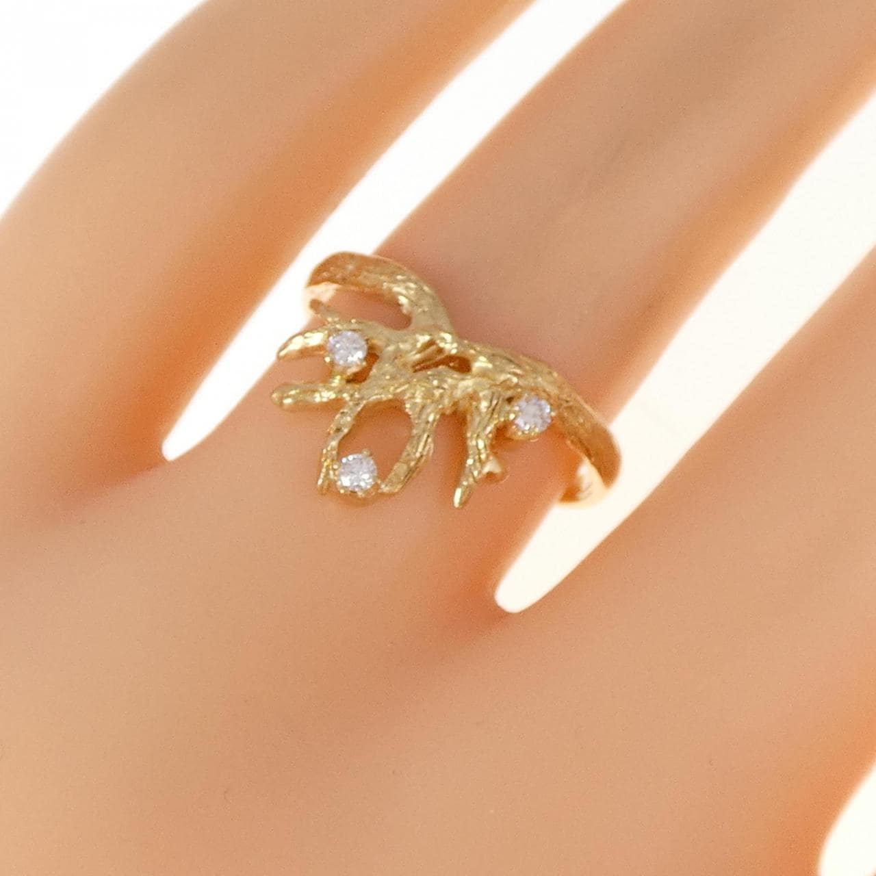 K18YG ダイヤモンド リング 0.07CT