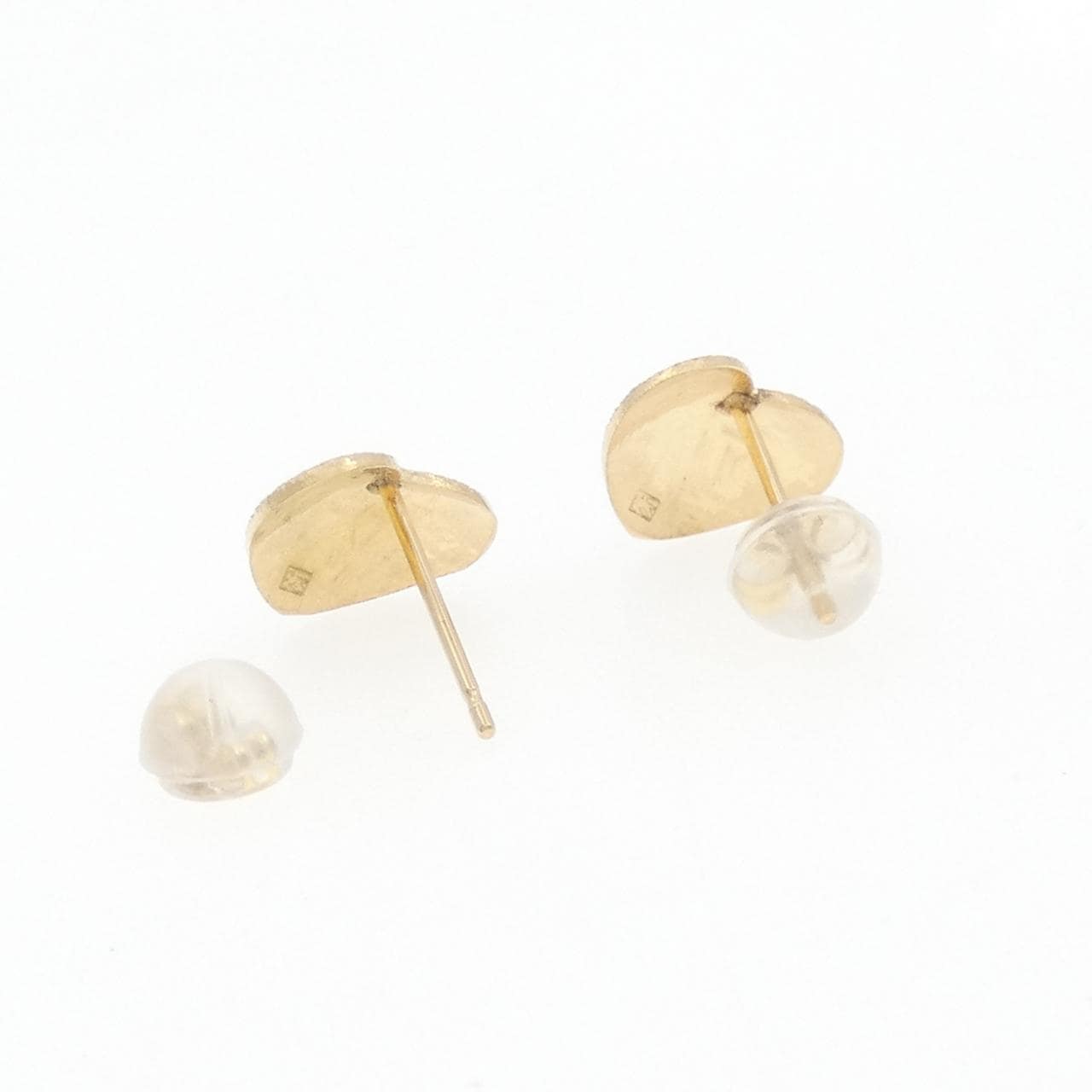 K18YG heart earrings