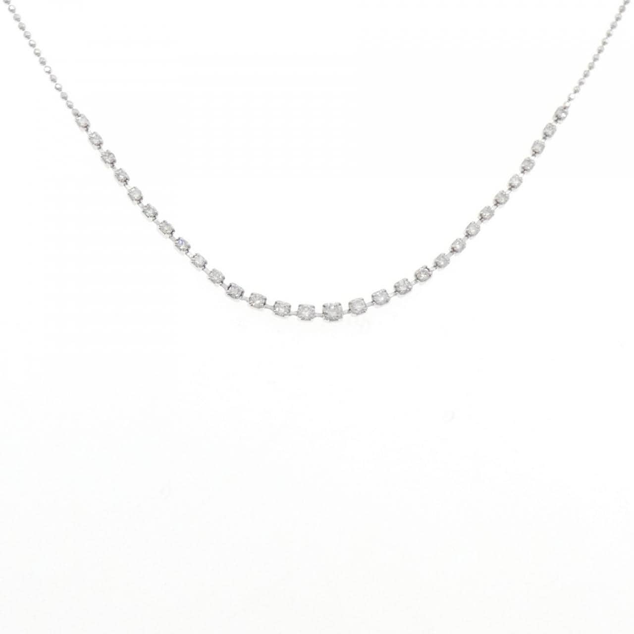 K18WG ダイヤモンド ネックレス 0.70CT