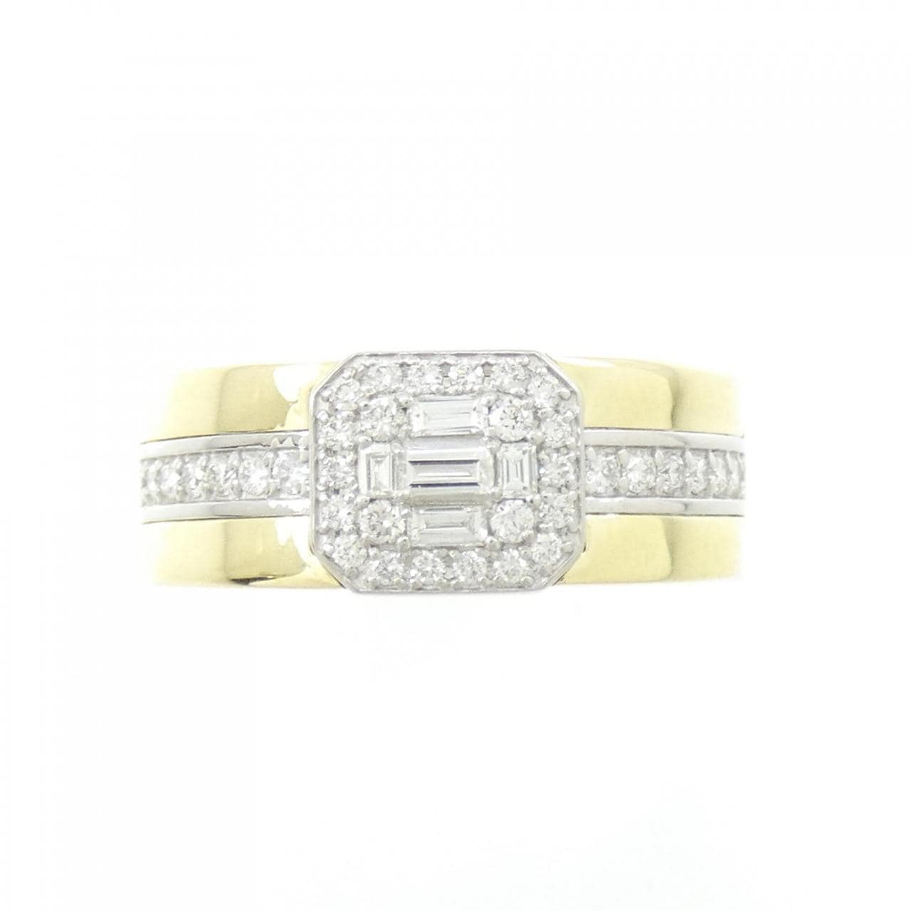 【新品】PT/K18YG ダイヤモンド リング 0.45CT