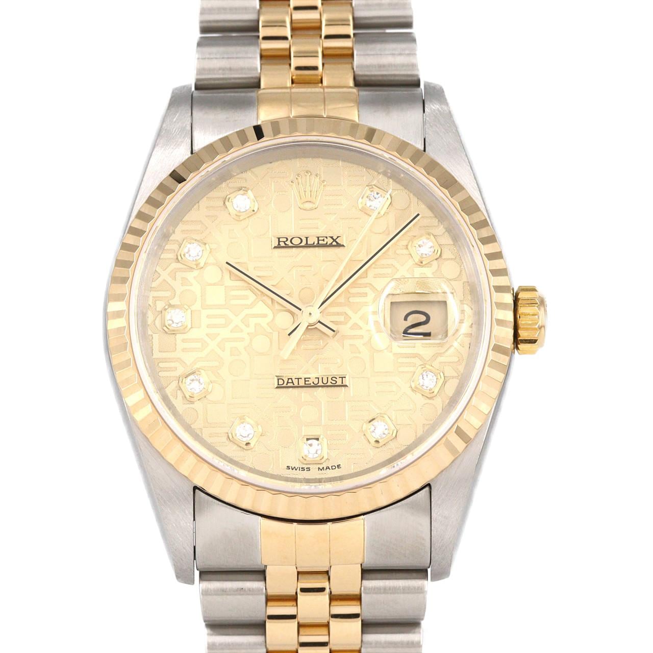 ロレックス デイトジャスト 16233G SSxYG 自動巻 P番