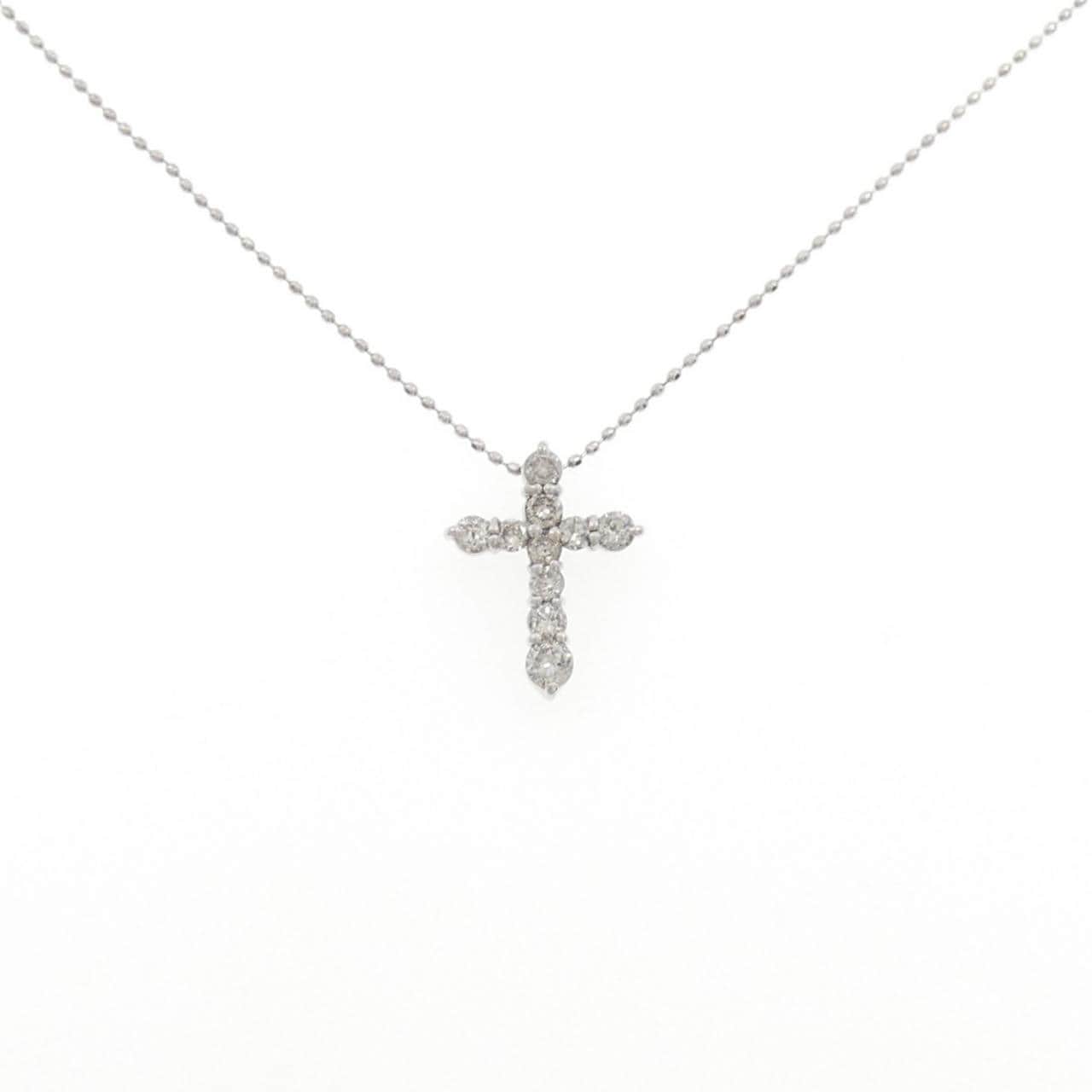 PT900/PT850 クロス ダイヤモンド ネックレス 0.50CT