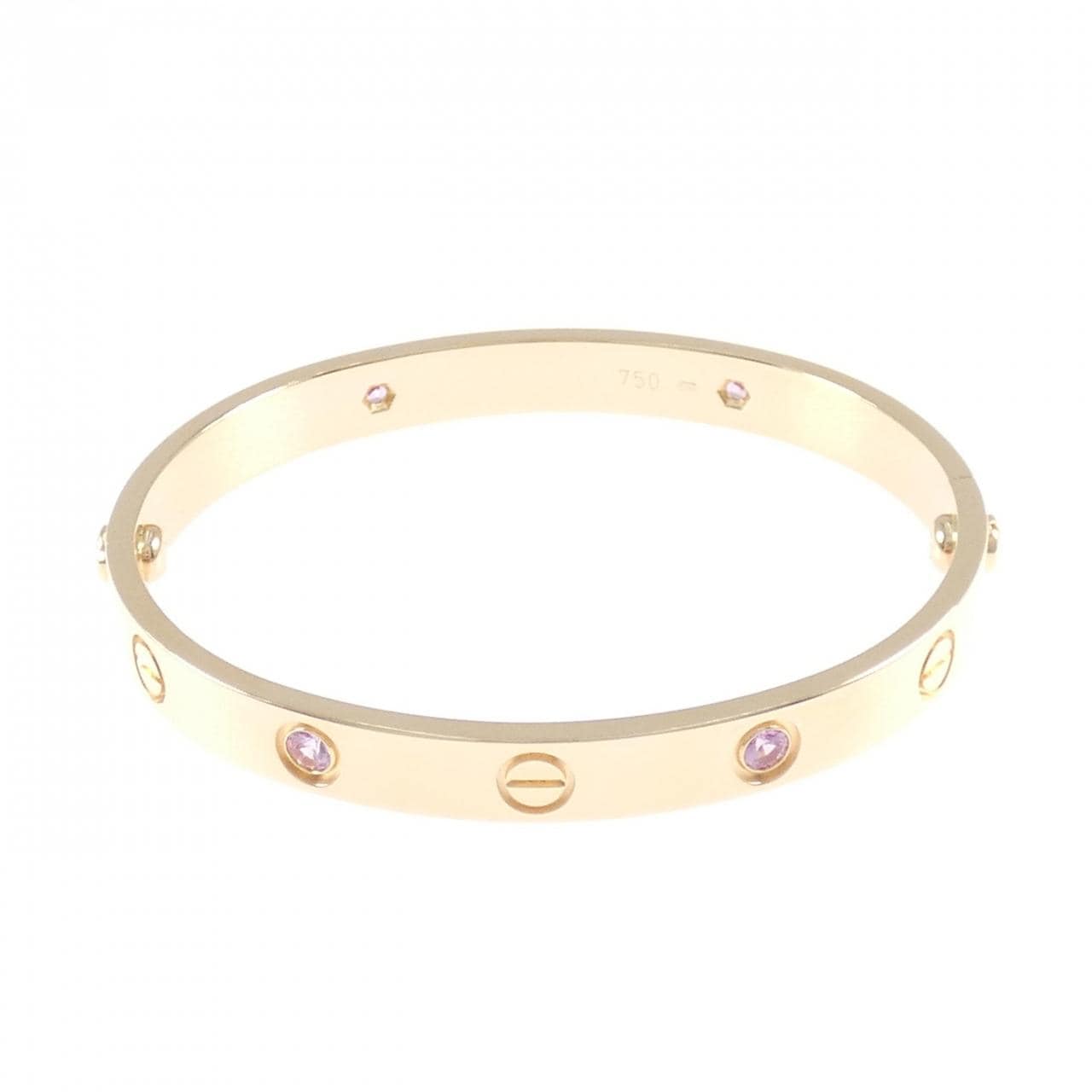 カルティエ ラブブレスレット ハーフ ピンクサファイヤ