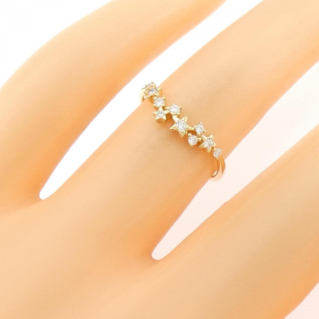 750YG ダイヤモンド リング 0.11CT