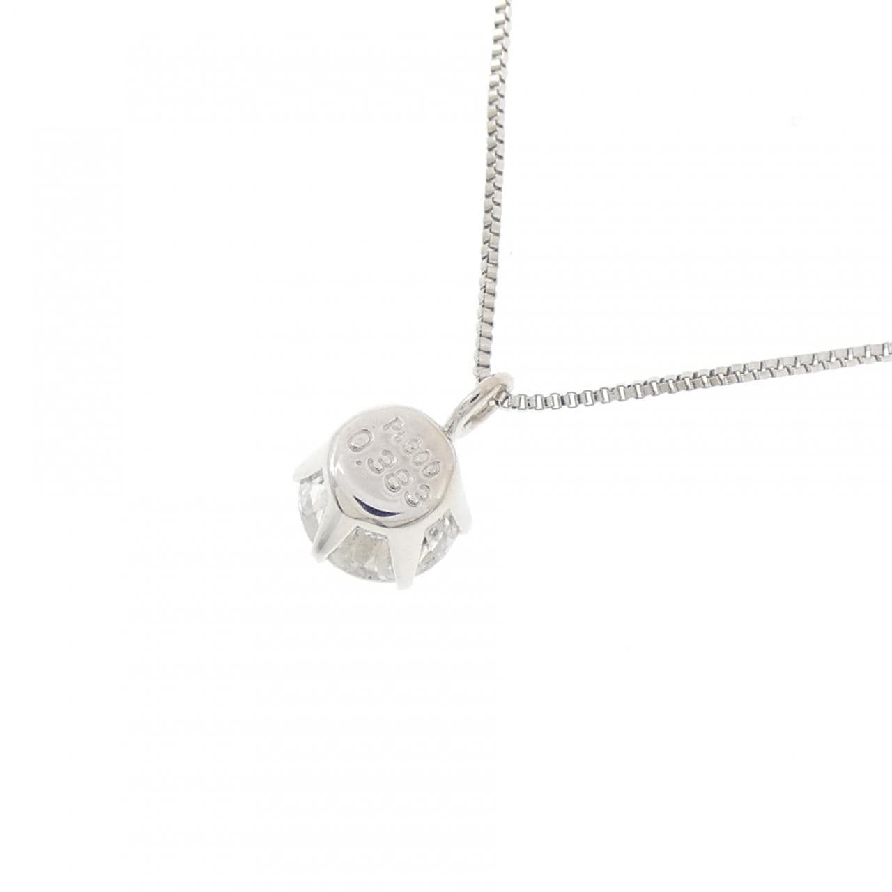 PT900/PT850 ソリティア ダイヤモンド ネックレス 0.383CT