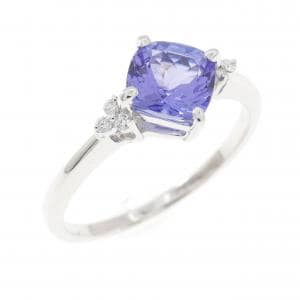 K18WG タンザナイト リング 1.00CT