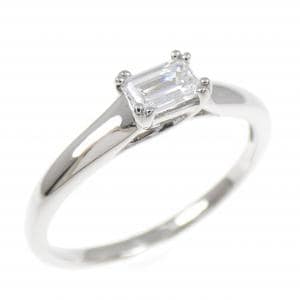 PT950 ダイヤモンド リング 0.30CT D SI1 エメラルドカット