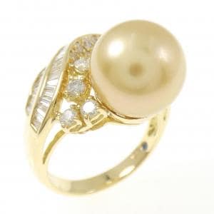 K18YG 白蝶パール リング 11mm