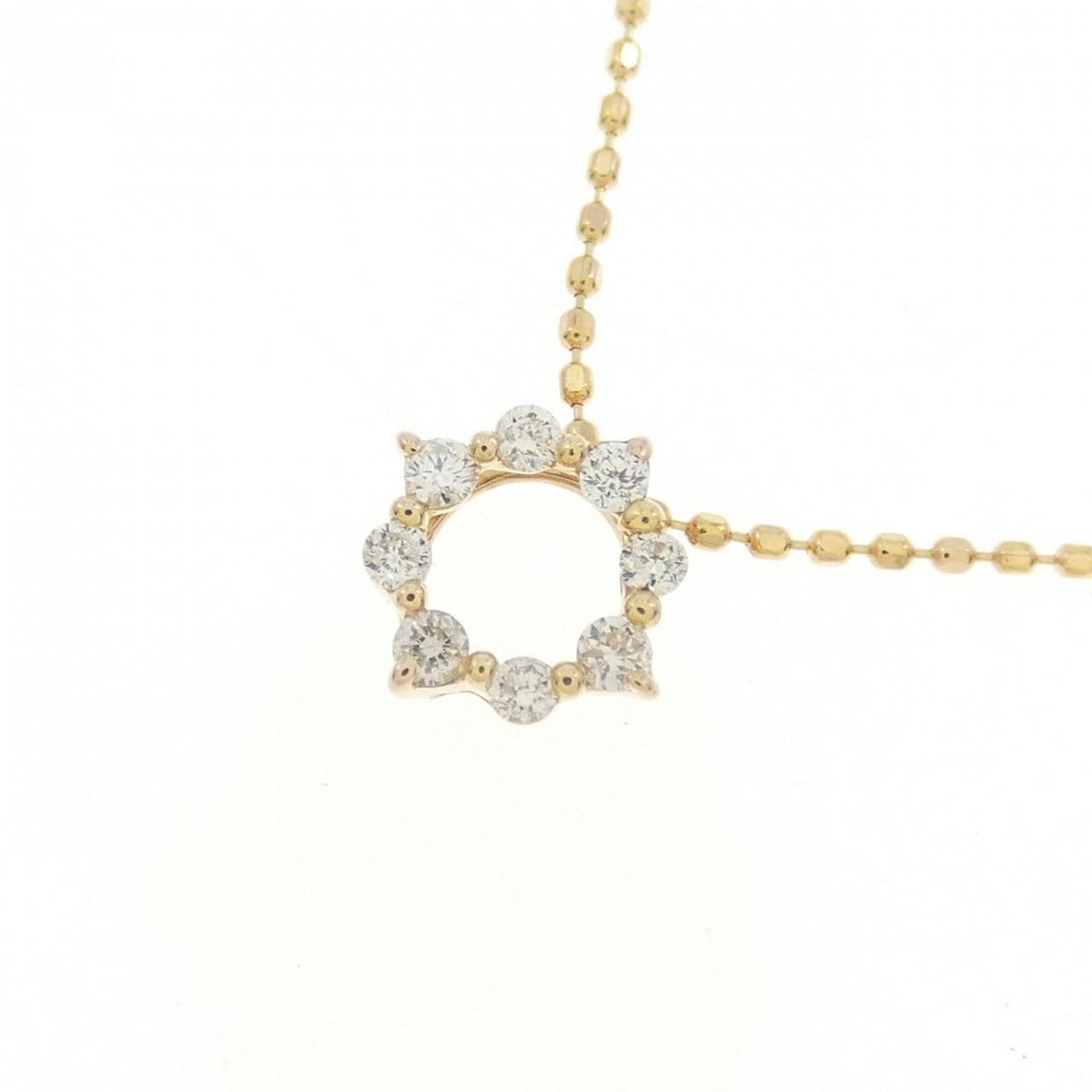 K18PG ダイヤモンド ネックレス 0.10CT