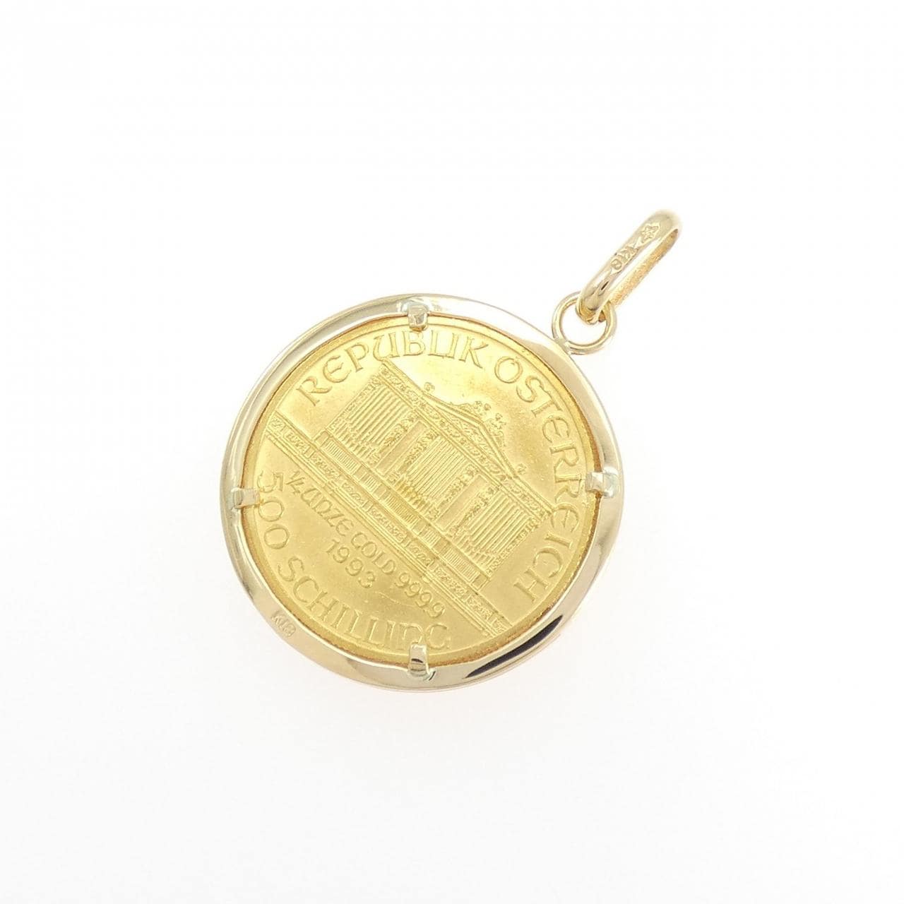 K18YG(枠) コイン ペンダント