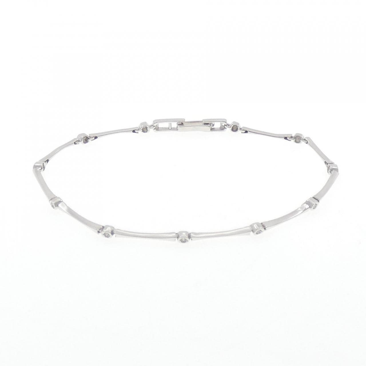 K18WG ダイヤモンド ブレスレット 0.05CT