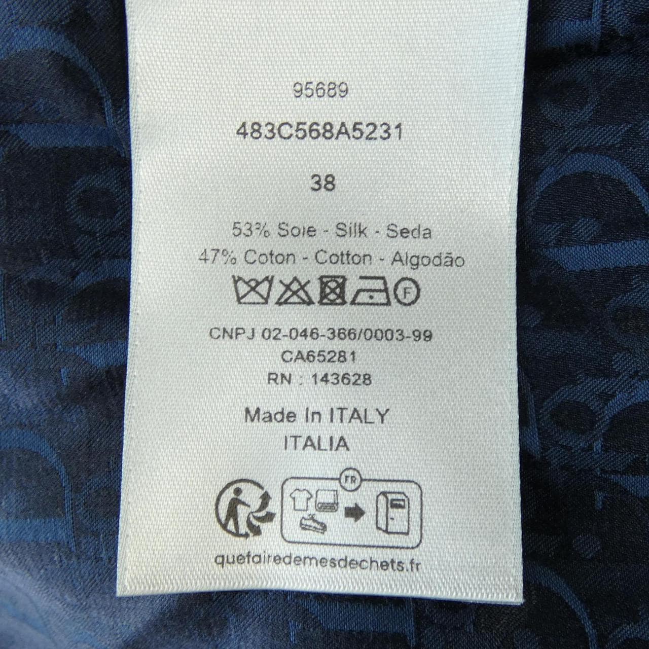 ディオール DIOR ディオールオブリーク 483C568A5231 S／Sシャツ